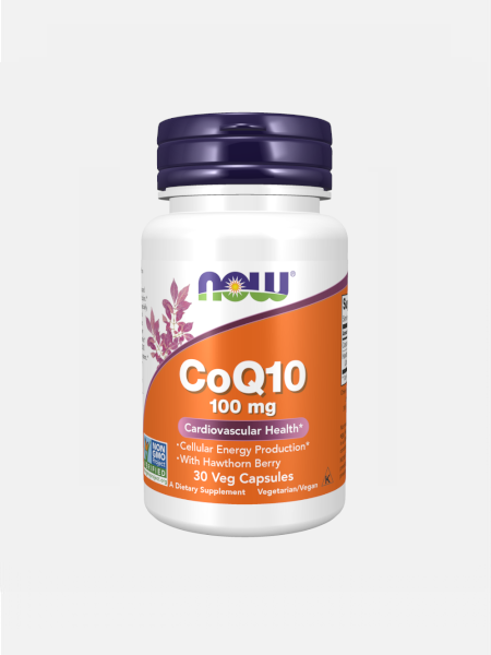 COENZIMA Q10 (CoQ10) (Com Bagas De Espinheiro Alvar) – 30 Cáp. (100 mg) – NOW