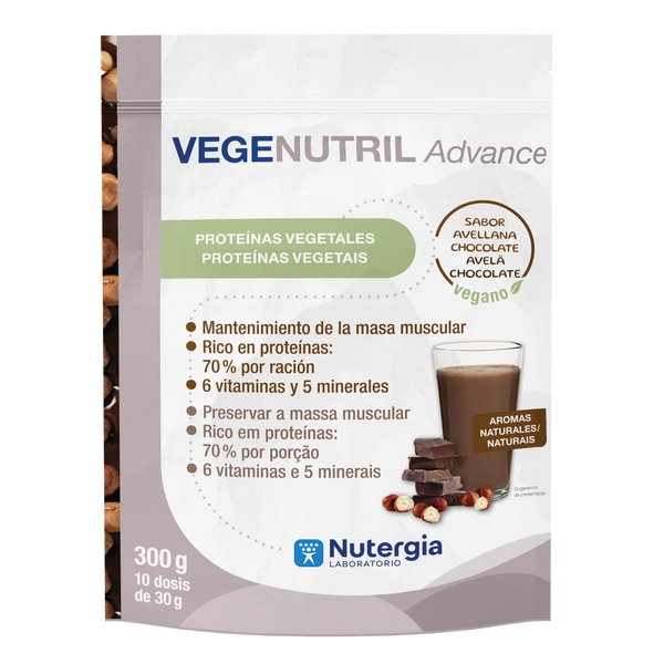 ERGYNUTRIL Advance Chocolate e Avelã- 300 g - NUTERGIA